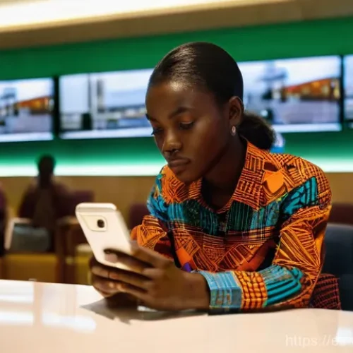 가나에서 스마트폰 사용법 및 심카드 구입 - **Prompt 1: "Seamless Arrival: Smartphone Prep in Accra"**
    A young, diverse traveler, dressed in...